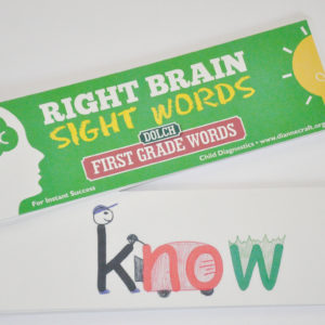 Right Brain First Grade Dolch Sight Word Cards