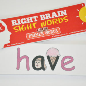 Right Brain Dolch Primer Sight Words