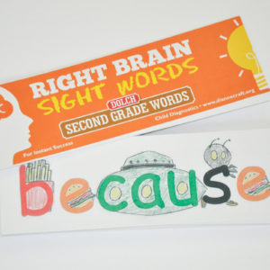Right Brain Dolch Second Grade Sight Word Cards