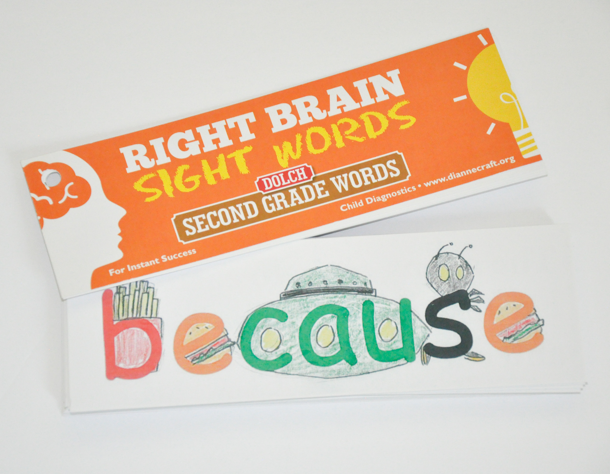 Right Brain Dolch Second Grade Sight Word Cards